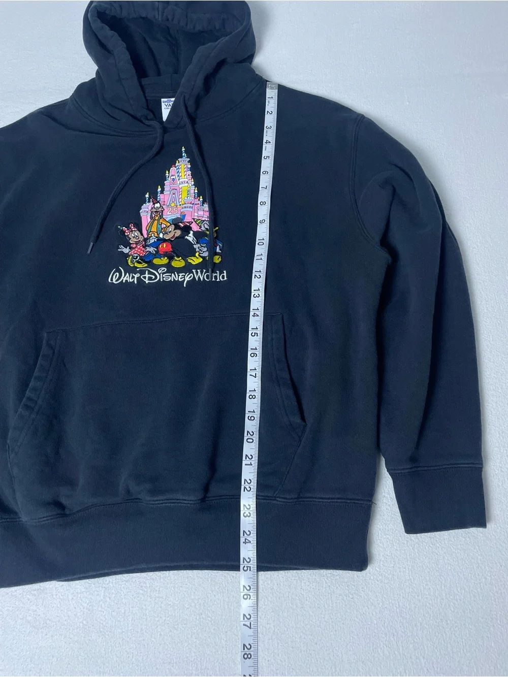 Disney World Vault Collection 25th anniversary Double Sided Embroidered Hoodie M